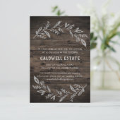 曲がった枝の木製ウェディングレセプションカード 招待状 (スタンド正面)