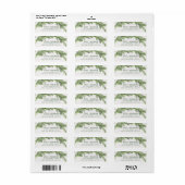 曲がった枝 |グリーン結婚リー ラベル (フルシート)