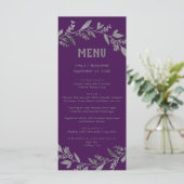 曲がった枝 |シルバーディナーメニューカード メニュー (スタンド正面)