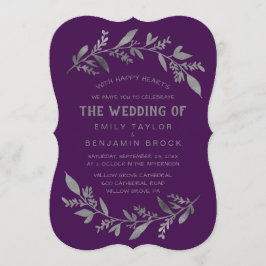 曲がった枝 |シルバー結婚ズ・オブ・ザ・オブ 招待状