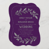 曲がった枝 |シルバー結婚ズ 招待状 (正面/裏面)