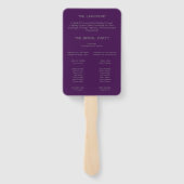 曲がった枝 |シルバー結婚式 プログラム ハンドファン (裏面)