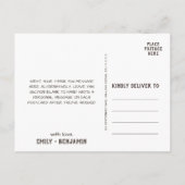 曲がった枝 |木製ありがとうございます ポストカード (裏面)