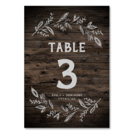 曲がった枝 |木製テーブル番号 テーブルナンバー