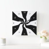 曲がった柱時計 スクエア壁時計 (ホーム)