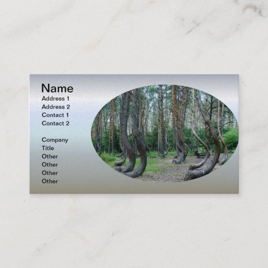 曲がった森 – ポーランド 名刺 (正面)