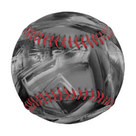 曲がった正方形、黒と灰色の「ブラシストローク」 野球ボール