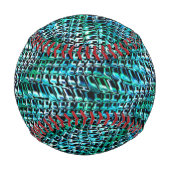 曲がった波状のラップのサックメッシュ、緑がかったシアン 野球ボール (正面)