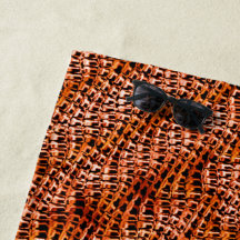 曲がった波状のラップのサックメッシュ、赤みがかったオレンジ