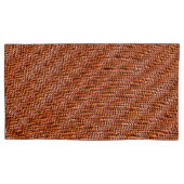 曲がった波状の珊瑚礁の網目、オレンジ色と赤 枕カバー (正面左)