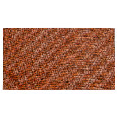 曲がった波状の珊瑚礁の網目、オレンジ色と赤 枕カバー (正面右)