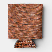 曲がった波状の珊瑚礁の網目、オレンジ色と赤 缶クーラー (正面)