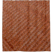 曲がった波状の珊瑚礁メッシュ、赤とオレンジ シャワーカーテン (正面)