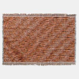 曲がった波状の珊瑚礁メッシュ、赤とオレンジ スローブランケット
