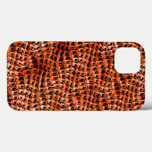 曲がった波状の珊瑚礁メッシュ、赤とオレンジ Case-Mate iPhoneケース (裏面 (横))