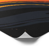 曲がった筋の激しい流れ ポスター (角)