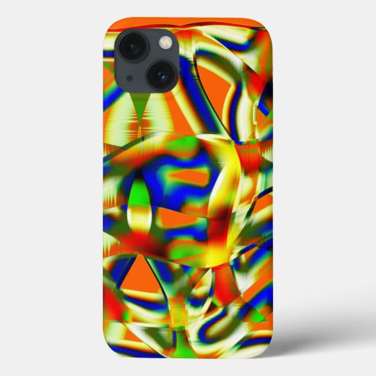 曲がった緑がかったベージュストリップのカラーパッチ Case-Mate iPhoneケース (裏面)