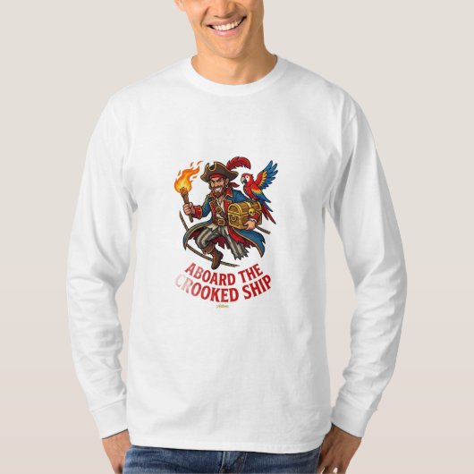 曲がった船に乗って Tシャツ (正面)