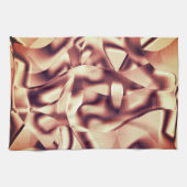 曲がった茶色がかった赤またはブルゴーニュの形状、ベージュ色 キッチンタオル (横)