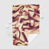 曲がった茶色がかった赤またはブルゴーニュの形状、ベージュ色 ゴルフタオル (インサイチュ)