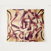 曲がった茶色がかった赤またはブルゴーニュの形状、ベージュ色 タペストリー (正面(横))