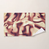 曲がった茶色がかった赤またはブルゴーニュの形状、ベージュ色 バスタオルセット (ハンドタオル)