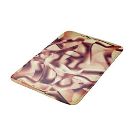 曲がった茶色がかった赤またはブルゴーニュの形状、ベージュ色 バスマット