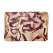 曲がった茶色がかった赤またはブルゴーニュの形状、ベージュ色 バスマット (正面)