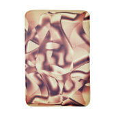 曲がった茶色がかった赤またはブルゴーニュの形状、ベージュ色 バスマット (正面縦)