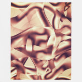 曲がった茶色がかった赤またはブルゴーニュの形状、ベージュ色 フリースブランケット (正面)