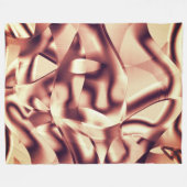 曲がった茶色がかった赤またはブルゴーニュの形状、ベージュ色 フリースブランケット (正面(横))