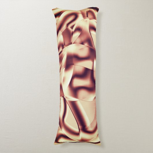 曲がった茶色がかった赤またはブルゴーニュの形状、ベージュ色 ボディピロー (正面縦)