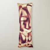 曲がった茶色がかった赤またはブルゴーニュの形状、ベージュ色 ボディピロー (裏面 (縦))