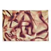 曲がった茶色がかった赤またはブルゴーニュの形状、ベージュ色 枕カバー (裏面-右)