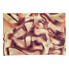 曲がった茶色がかった赤またはブルゴーニュの形状、ベージュ色 枕カバー