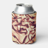 曲がった茶色がかった赤またはブルゴーニュの形状、ベージュ色 缶クーラー (缶正面)