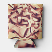 曲がった茶色がかった赤またはブルゴーニュの形状、ベージュ色 缶クーラー (正面)