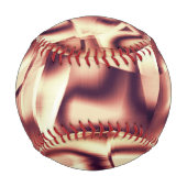 曲がった茶色がかった赤またはブルゴーニュの形状、ベージュ色 野球ボール (裏面)