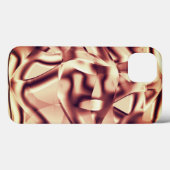 曲がった茶色がかった赤またはブルゴーニュの形状、ベージュ色 Case-Mate iPhoneケース (裏面 (横))