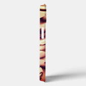 曲がった茶色がかった赤またはブルゴーニュの形状、ベージュ色 Case-Mate iPhoneケース (裏面 / 右)