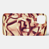 曲がった茶褐色またはバーガンディーの形、ベージュのトーン Case-Mate iPhoneケース (裏面 (横))