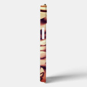 曲がった茶褐色またはバーガンディーの形、ベージュのトーン Case-Mate iPhoneケース (裏面 / 右)