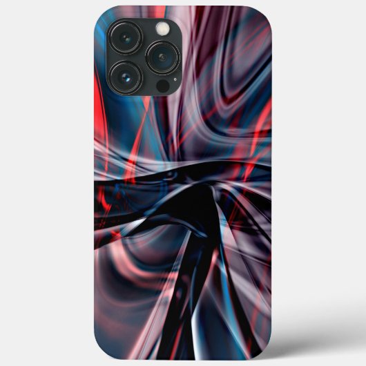 曲がった赤に重なる磨き上げられたブルゴーニュ曲線 Case-Mate iPhoneケース (裏面)