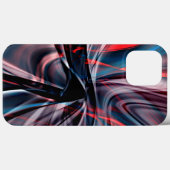 曲がった赤に重なる磨き上げられたブルゴーニュ曲線 Case-Mate iPhoneケース (裏面 (横))