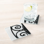 曲がった鉄の芸術 ガラスコースター (アングル)