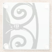 曲がった鉄の芸術 ガラスコースター (裏面)