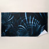 曲がった鋭い爪または青いトーンの棘 ビーチタオル (正面)