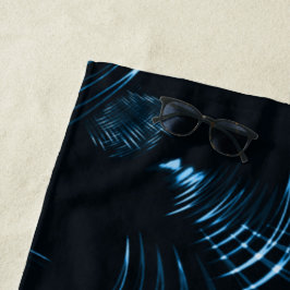 曲がった鋭い爪または青いトーンの棘 ビーチタオル