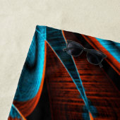 曲がった青と赤の溝が燃えている ビーチタオル (インサイチュ)