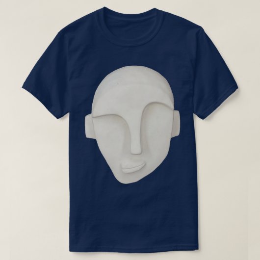 曲がった顔粘土モデル Tシャツ (デザイン正面)